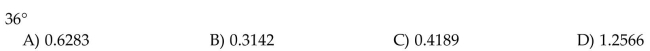 Convert the degree measure to radians, correct to four decimal places.