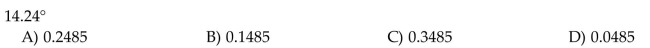 Convert the degree measure to radians, correct to four decimal places.
