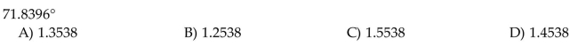 Convert the degree measure to radians, correct to four decimal places.