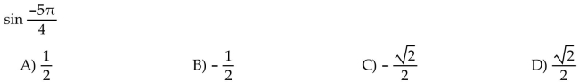 Find the exact circular function value.