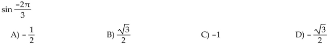 Find the exact circular function value.