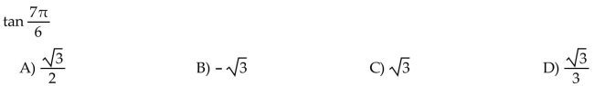 Find the exact circular function value.