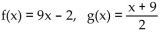 <strong>Use the definition of inverses to determine whether f and g are inverses.  </strong> A) Yes B) No <div style=padding-top: 35px> 