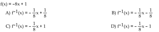 If the function is one-to-one, find its inverse. If not, write not one-to-one.  <div style=padding-top: 35px> 