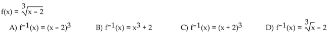 If the function is one-to-one, find its inverse. If not, write not one-to-one.  <div style=padding-top: 35px> 