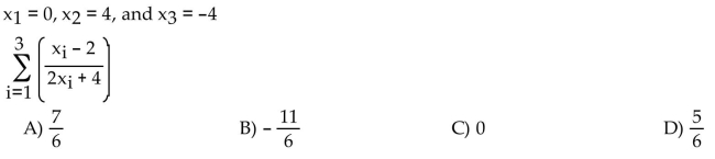 Evaluate the sum using the given information.