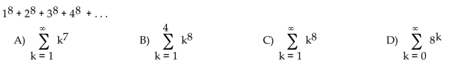 Write the series using summation notation.
