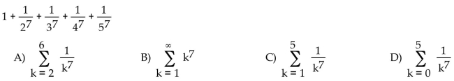 Write the series using summation notation.