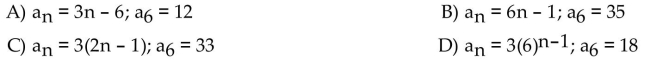 Write the first n terms of the given arithmetic sequence (the value of n is indicated in the question). 3, 9, 15, 21, 27, . . .