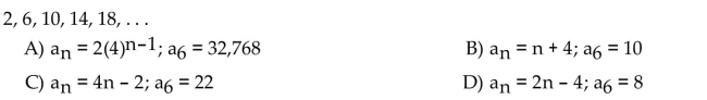 Write the first n terms of the given arithmetic sequence (the value of n is indicated in the question).