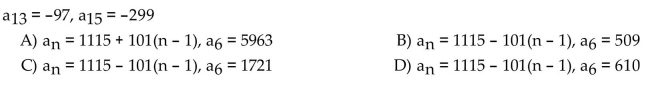 Write the first n terms of the given arithmetic sequence (the value of n is indicated in the question).