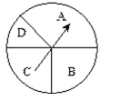 What are the odds in favor of spinning a D on this spinner?   A)  5 to 1 B)  6 to 1 C)  1 to 6 D)  1 to 7