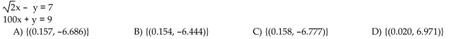 Use a graphing calculator to Express solutions with approximations to the nearest thousandth.