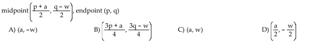 Find the coordinates of the other endpoint of the segment, given its midpoint and one endpoint.