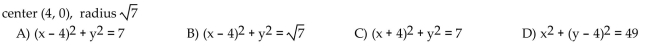 Find the center-radius form of the equation of the circle.