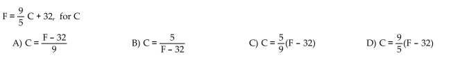 Solve the formula for the indicated variable.