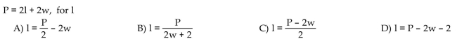 Solve the formula for the indicated variable.