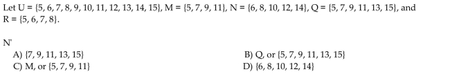 Use these sets to find the following. Identify any disjoint sets.