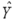 In multiple regression analysis,a residual is the difference between the value of a dependent variable,Y,and its predicted value,   .