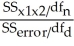 Which F test is used in n-way ANOVA to test the significance of the overall effect? A) F =   B) F =   C) F =   D) F =  
