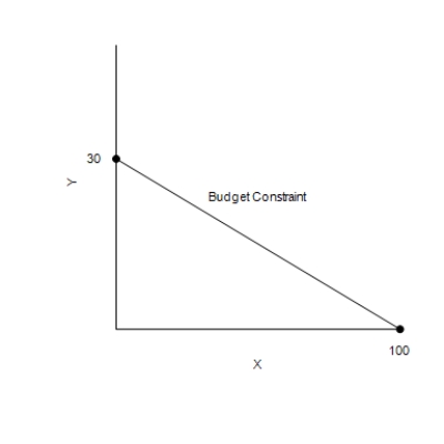 Figure 21-6   -Refer to Figure 21-6. If the consumer has $600 in income, what is the price of good X? A) $20 B) $6 C) $3 D) $0.33