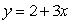 In the equation   ,2 is the: A) independent variable B) slope of the line C) dependent variable D) y-intercept