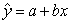 In the regression model   ,a and b are the: A) estimates of the population parameters A and B B) random variables C) population parameters D) omitted variables
