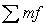 Use the following to answer questions : Consider the following five pairs of m and f values:    -The value of   is: