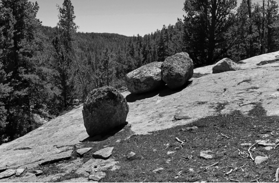 Notice the boulders in the center of this picture of a glacially formed landscape.What are they? How did they get there?  