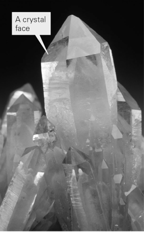 The angles between adjacent crystal faces of the same type of mineral _______   A)  are always the same. B)  vary widely among different specimens of the mineral. C)  depend on the size of the crystal. D)  are 90° for every type of mineral.