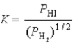 <strong>What is the correct equilibrium constant expression for the following reaction? H<sub>2</sub>(g)+ I<sub>2</sub>(s) 2HI(g)</strong> A) B) C) D) E)