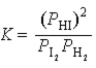<strong>What is the correct equilibrium constant expression for the following reaction? H<sub>2</sub>(g)+ I<sub>2</sub>(s) 2HI(g)</strong> A) B) C) D) E)
