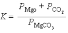 <strong>What is the correct equilibrium constant expression for the following reaction? MgCO<sub>3</sub>(s) MgO(s)+ CO<sub>2</sub>(g)</strong> A) B) C) D) E)