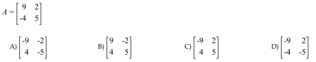 Find the additive inverse of A.