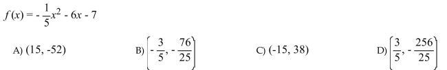 Find the vertex of the parabola by applying the vertex formula.