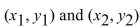The midpoint of the line segment with endpoints ( ) is given by the formula .