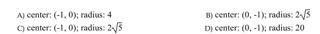 The endpoints of a diameter of a circle are shown. Find the center and radius of the circle.
