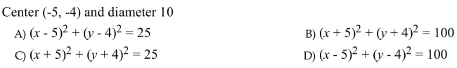 Use the given information about a circle to find its equation.