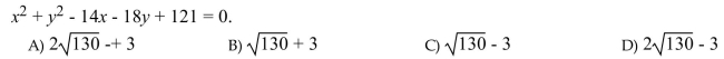 Solve the problem. Find the shortest distance from the origin to a point on the circle defined by