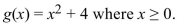 Write an equation of the inverse for the one-to-one function