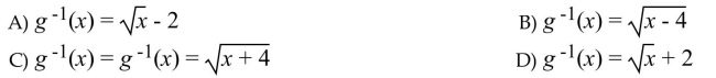 Write an equation of the inverse for the one-to-one function
