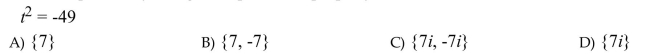 Solve the equation by using the square root property.  <div style=padding-top: 35px> 