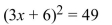 Write the word or phrase that best completes each statement or answers the question. Solve the equation by using the square root property.  <div style=padding-top: 35px> 