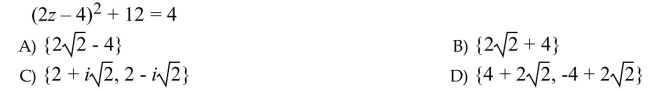 Solve the equation by using the square root property.  <div style=padding-top: 35px> 