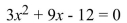 Write the word or phrase that best completes each statement or answers the question. Solve the equation by using the quadratic formula.  <div style=padding-top: 35px> 