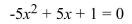 <strong>Use the discriminant to determine the type and number of solutions.  </strong> A) Two rational solutions B) Two irrational solutions C) One rational solution D) Two imaginary solutions <div style=padding-top: 35px> 