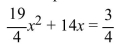Solve the quadratic equation by using any method.  <div style=padding-top: 35px> 