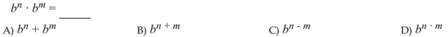Complete the property of exponents.  <div style=padding-top: 35px> 