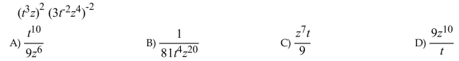 Simplify the expression. Write your answer with positive exponents only.  <div style=padding-top: 35px> 
