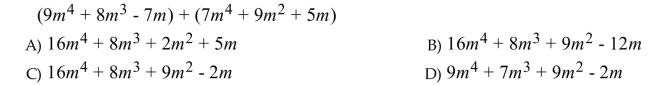 Add the polynomials and simplify.  <div style=padding-top: 35px> 